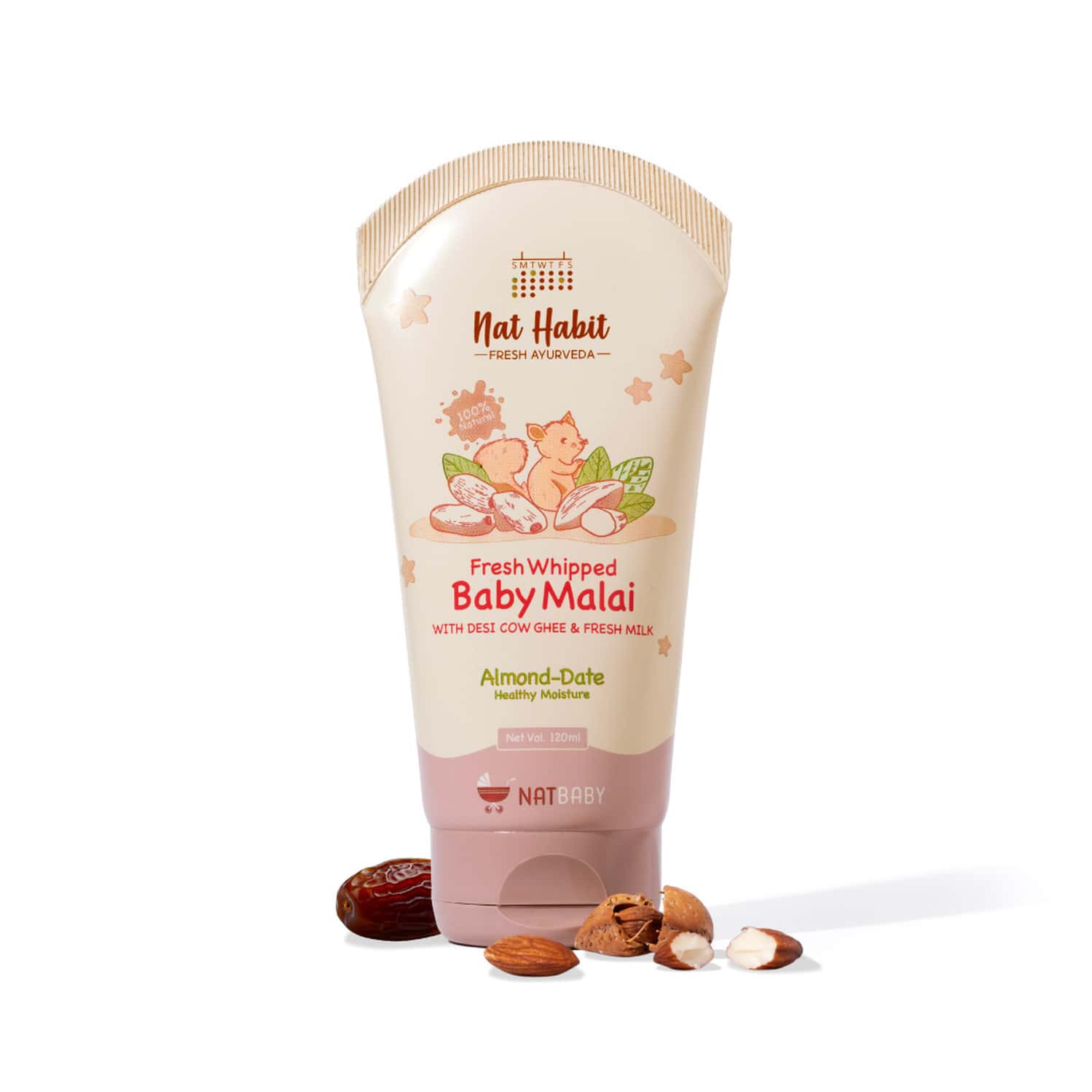 Nat Habit Baby Body Malai - Body Butter | Almond Date 120ml