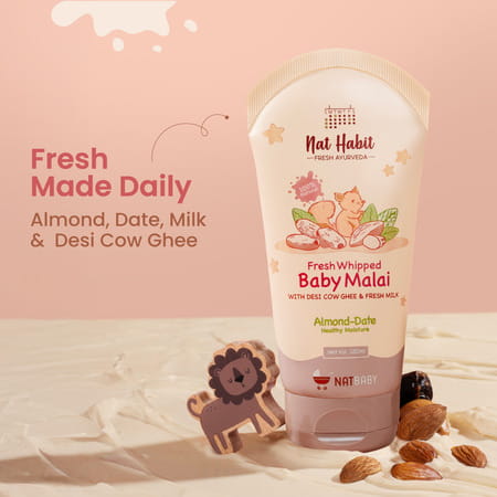 Nat Habit Baby Body Malai - Body Butter | Almond Date 120ml