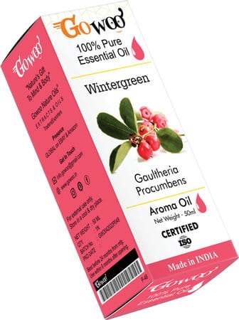 Go Woo 100% Pure Wintergreen Oil Pure Virgin For Skin Care & Hair Treatment 50 Ml