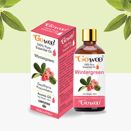 Go Woo 100% Pure Wintergreen Oil Pure Virgin For Skin Care & Hair Treatment 50 Ml