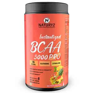 Naturyz Instantized Bcaa 5000 Pro With 5g Bcaas Glutamine For Lean Muscle - 300g(mix Fruit Cocktail)
