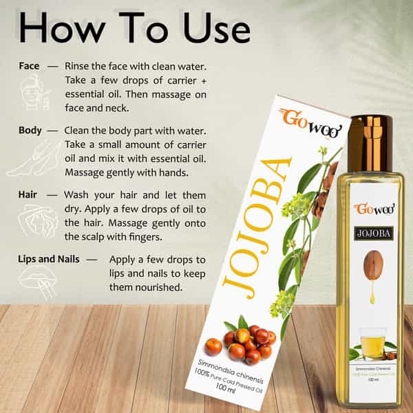 Go Woo 100% Pure Cold Pressed Jojoba Carrier Oil 100 Ml
