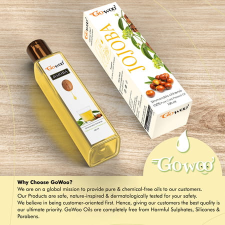 Go Woo 100% Pure Cold Pressed Jojoba Carrier Oil 100 Ml