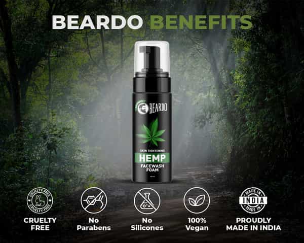 Beardo Hemp Foam Facewash - 100 Ml