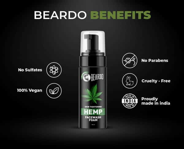 Beardo Hemp Foam Facewash - 100 Ml