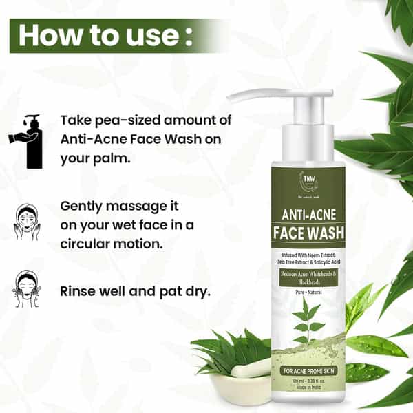 Tnw The Natural Wash Anti-Acne Face Wash For Acne & Blemishes - 100 Ml