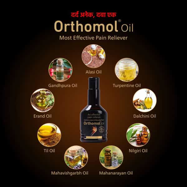 Orthomol Ayurvedic Pain Relief Oil For Joint Pain Muscular Pain - 50 Ml (Pack Of 3)