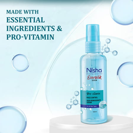 Nisha Hair Serum 100ml - Eversilk Pro Vitamin For Dry & Tangle-Prone Hair - Professional