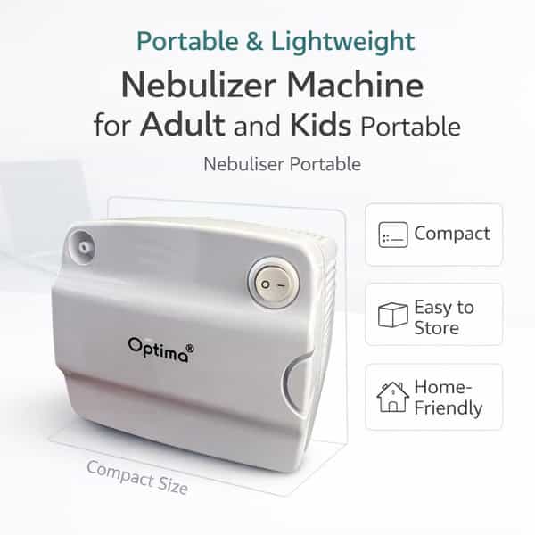 Optima Compressor Nebulizer Machine With Adult Child Mask
