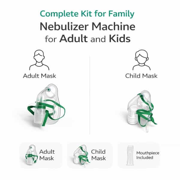 Optima Compressor Nebulizer Machine With Adult Child Mask