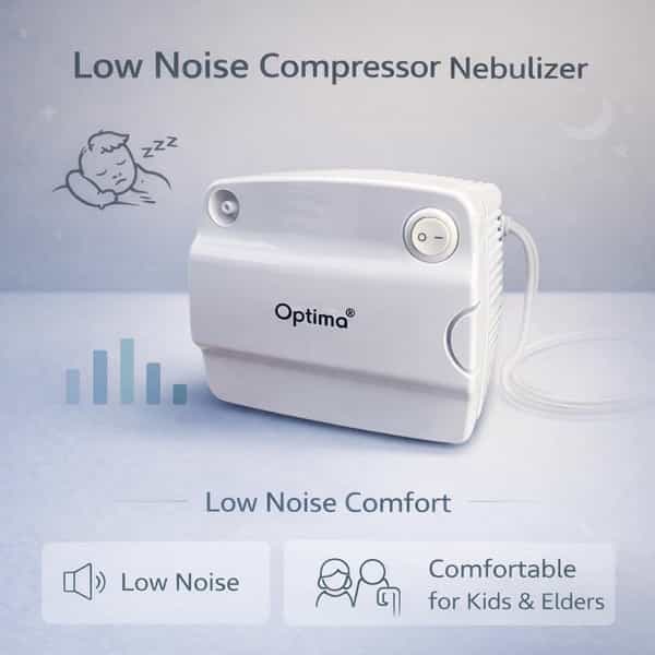 Optima Compressor Nebulizer Machine With Adult Child Mask