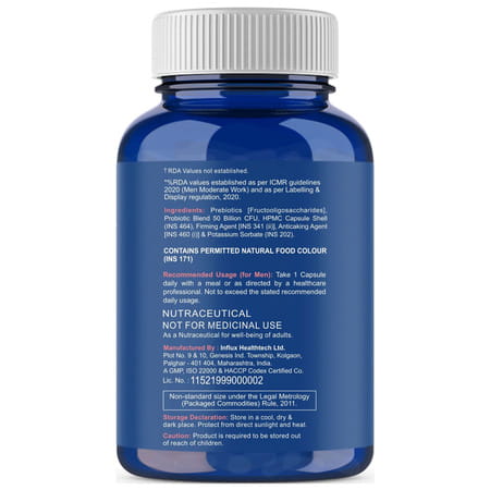 Carbamide Forte Probiotics 50 Billion Cfu With Prebiotics 150 Mg Supports Digestion 60 Capsules