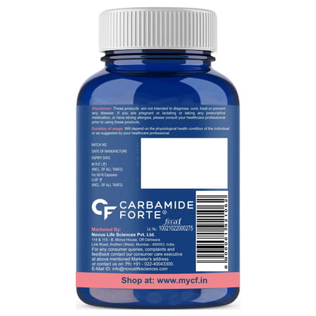 Carbamide Forte Probiotics 50 Billion Cfu With Prebiotics 150 Mg Supports Digestion 60 Capsules