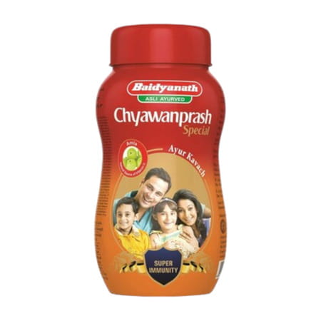 Baidyanath Chyawanprash Special | Ayur Kavach | Jar | 1 Kg | With Mahabhring Herbal Shampoo 100 Ml