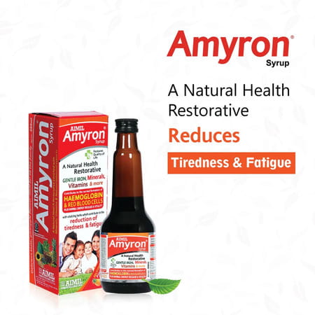 Aimil Amyron Pineapple Flavour Syrup 200Ml | Iron Supplement For Men & Women