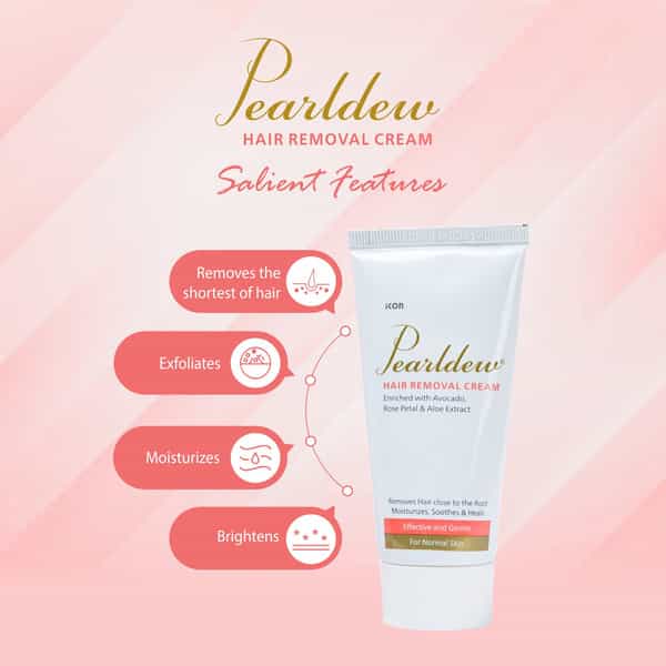 Pearldew Hair Removal Cream 60 Gm | With Aloe & Avocado | Paraben Free (Pack Of 2)