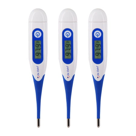 Dr. Odin Dmt 4333 Digital Medical Thermometer Fda Approved Quick 40 Second Reading Pack Of 3