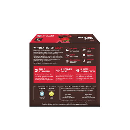 Ritebite Max Protein Daily Choco Berry Protein Bars Pack Of 6 (50G X 6) 300 Gm