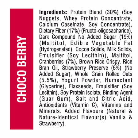 Ritebite Max Protein Daily Choco Berry Protein Bars Pack Of 6 (50G X 6) 300 Gm