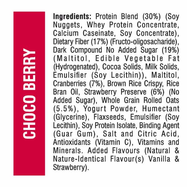 Ritebite Max Protein Daily Choco Berry Protein Bars Pack Of 6 (50G X 6) 300 Gm