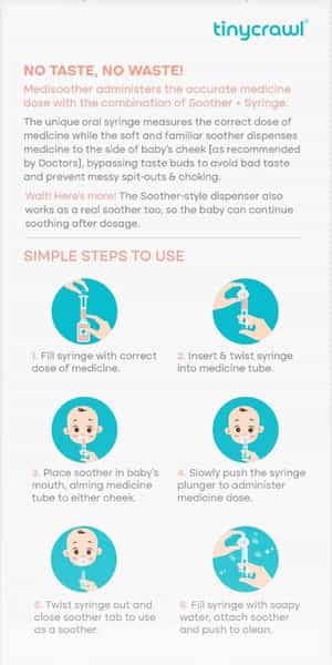 Tinycrawl Medisoother - Soother Style Medicine Dispenser
