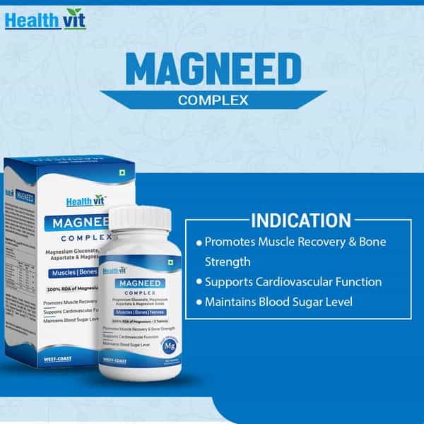 Healthvit Magneed Complex Magnesium Relax Supplement - 60 Tablets