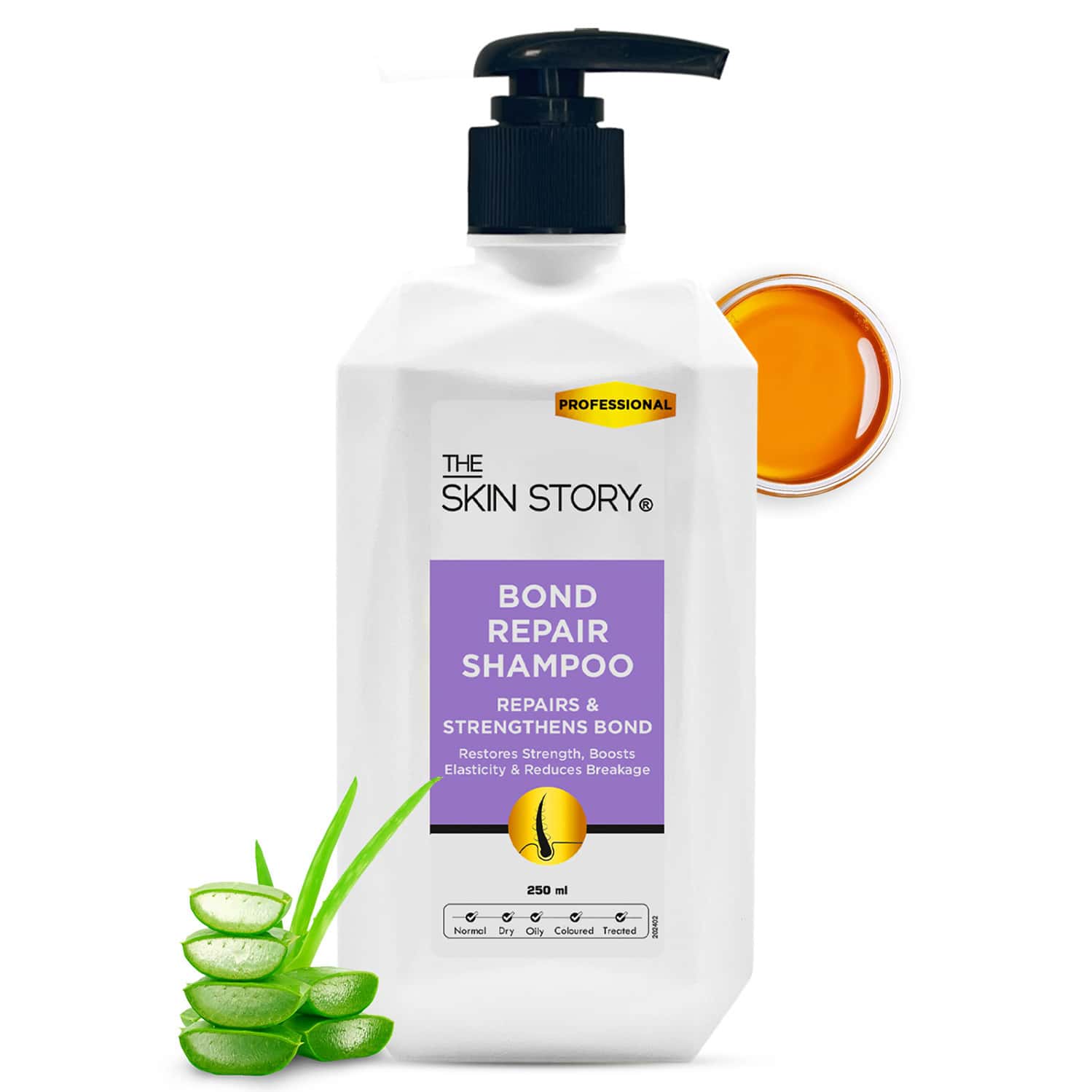 The Skin Story Professional Bond Repair Shampoo For Strong Moisturized Hair For Hair Breakage 250 Ml
