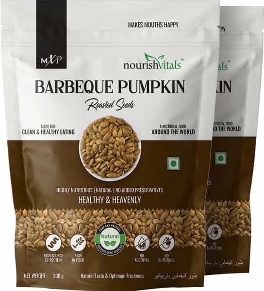 Nourishvitals Barbeque Pumpkin Roasted Seed 200 G (Pack Of 2)