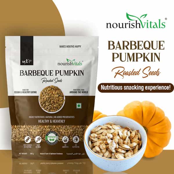 Nourishvitals Barbeque Pumpkin Roasted Seed 200 G (Pack Of 2)
