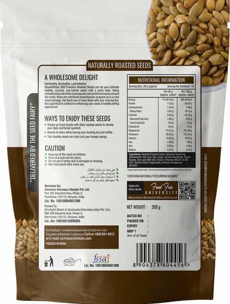 Nourishvitals Barbeque Pumpkin Roasted Seed 200 G (Pack Of 2)