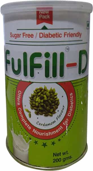 Fulfill D Cardamom Flavour Sugar Free Powder Tin 200 Gm
