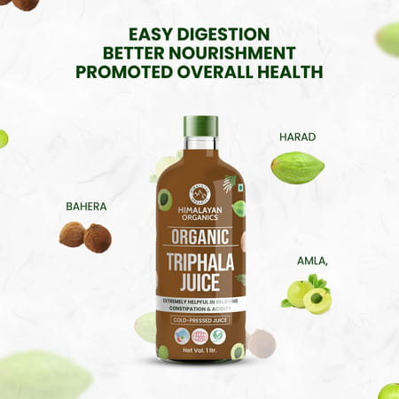 Himalayan Organics Organic Triphala Juice|supports Metabolism | Immunity|anti-oxidants. (1l)