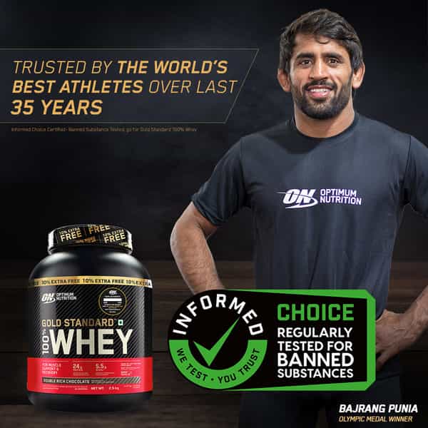 Optimum Nutrition (On) Gold Standard 100% Whey Protein Vanilla Ice Cream 2.27Kg+10% Extra 2.5 Kg
