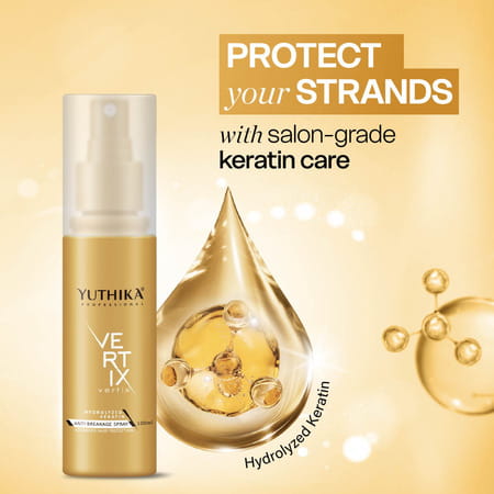 Yuthika Vertix Anti Breakage Hair Spray 100Ml With Keratin For Chemically Treated Hair