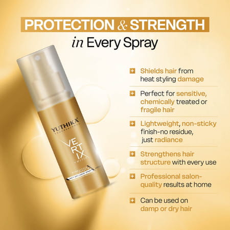 Yuthika Vertix Anti Breakage Hair Spray 100Ml With Keratin For Chemically Treated Hair