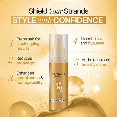 Yuthika Vertix Anti Breakage Hair Spray 100Ml With Keratin For Chemically Treated Hair