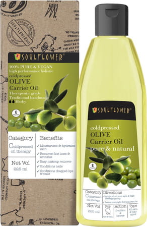 Soulflower Coldpressed Olive Oil For Hair & Skin 225ml