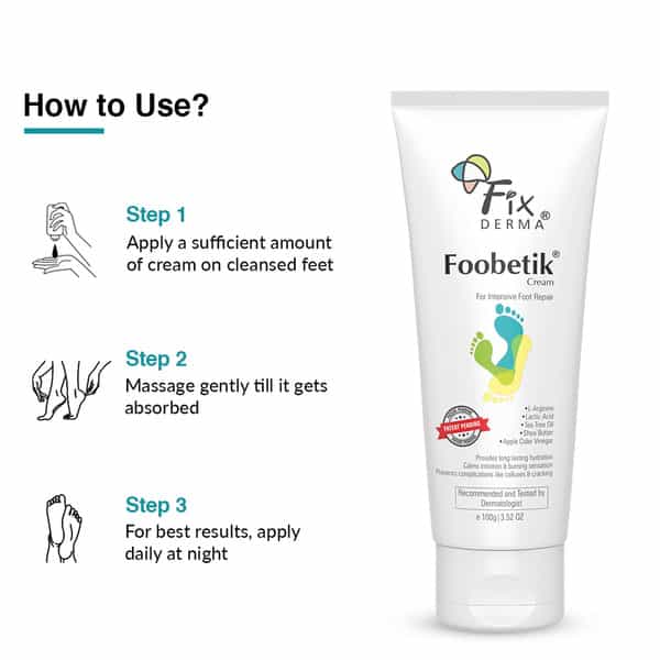 Fixderma Heel Repair Foobetik Foot Cream For Normal Diabetic Foot - 100G