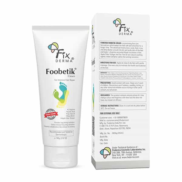 Fixderma Heel Repair Foobetik Foot Cream For Normal Diabetic Foot - 100G