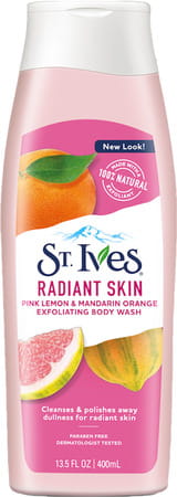 St Ives Radiant Skin Pink Lemon & Mandarin Orange Exfoliating Body Wash - 400ml