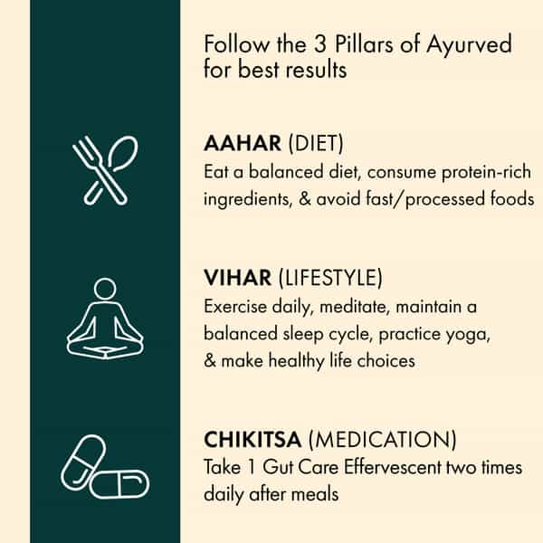 Dr. Vaidya's Gut Care Effervescent Tablets | Helps Gut Health | Nimbu Pani | 15N (Pack Of 4)