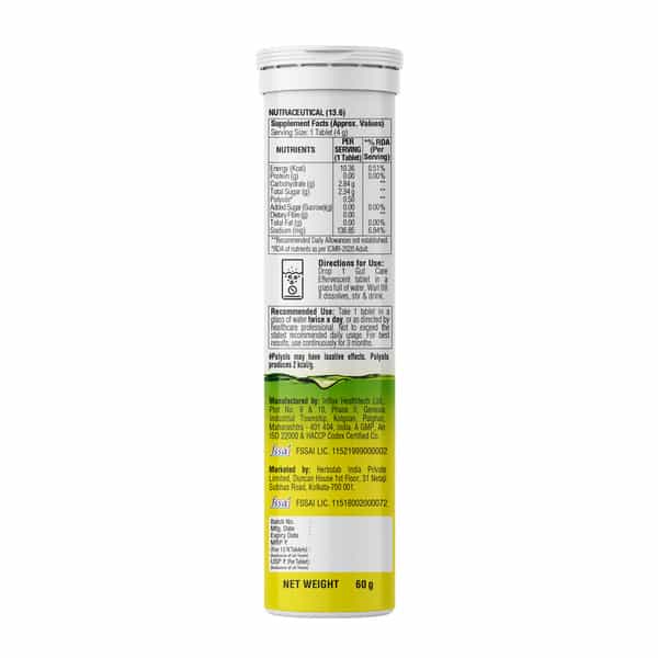 Dr. Vaidya's Gut Care Effervescent Tablets | Helps Gut Health | Nimbu Pani | 15N (Pack Of 4)
