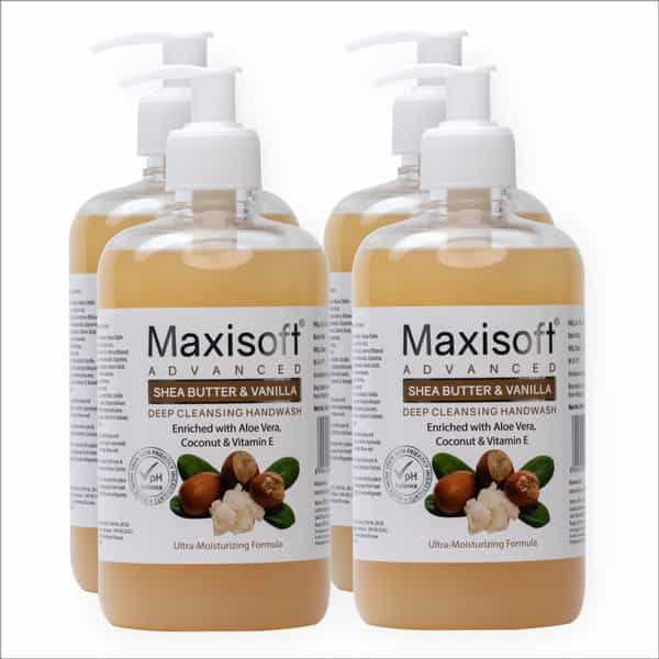 Maxisoft Advanced Deep Cleansing Handwash | Shea Butter & Vanilla | 500 Ml | Pack Of 2