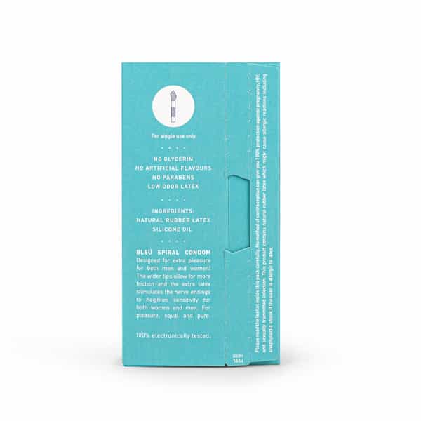 Spiral By Bleu|Toxin Free Condoms For Men|Unique Shaped Head (First In India) Pack Of 1 (8 Count)