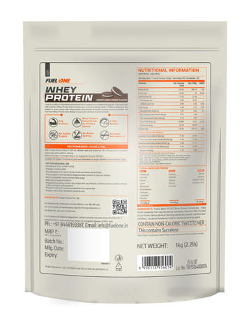 Fuel One Whey Protein (Cookies & Cream | 1Kg / 2.2Lbs) | 24G Protein