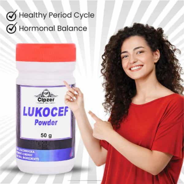 Cipzer Lukocef Powder | Natural Relief For Infections| Pain & Discharge In Females | 50 G