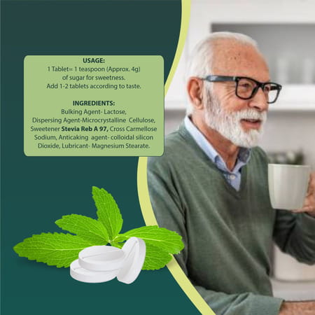 Zindagi Stevia Tablets|100% Natural Sugar-Free|Diabatic Friendly |100 Tablets|Pack Of 15