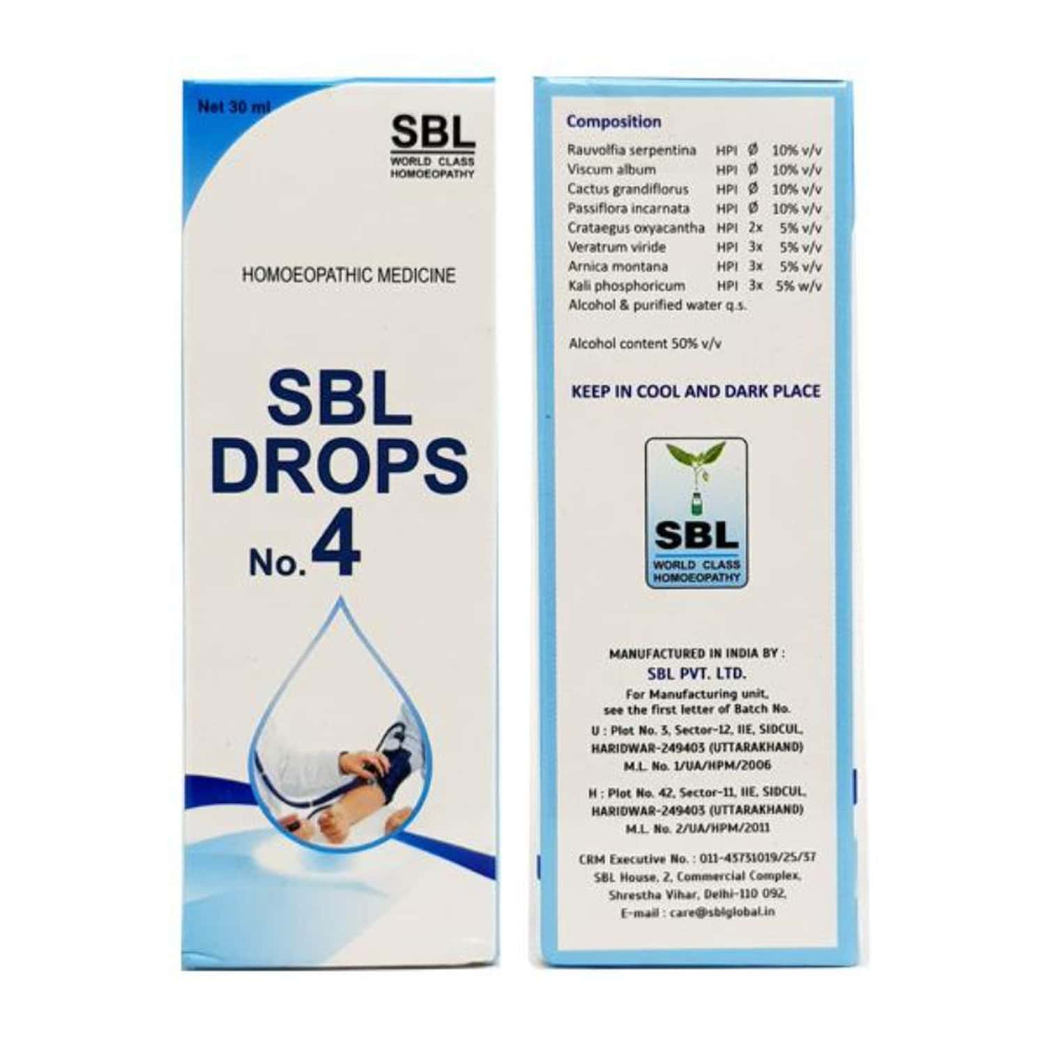 Sbl Drops No. 4 (for Bp) 30 Ml Pack Of 2