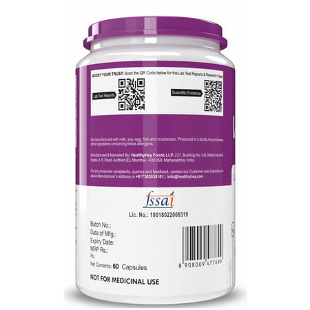 Healthyhey Nutrition L-Carnitine & L-Tartrate (Lclt) - 60 Vegetable Capsules