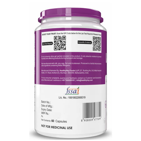 Healthyhey Nutrition L-Carnitine & L-Tartrate (Lclt) - 60 Vegetable Capsules